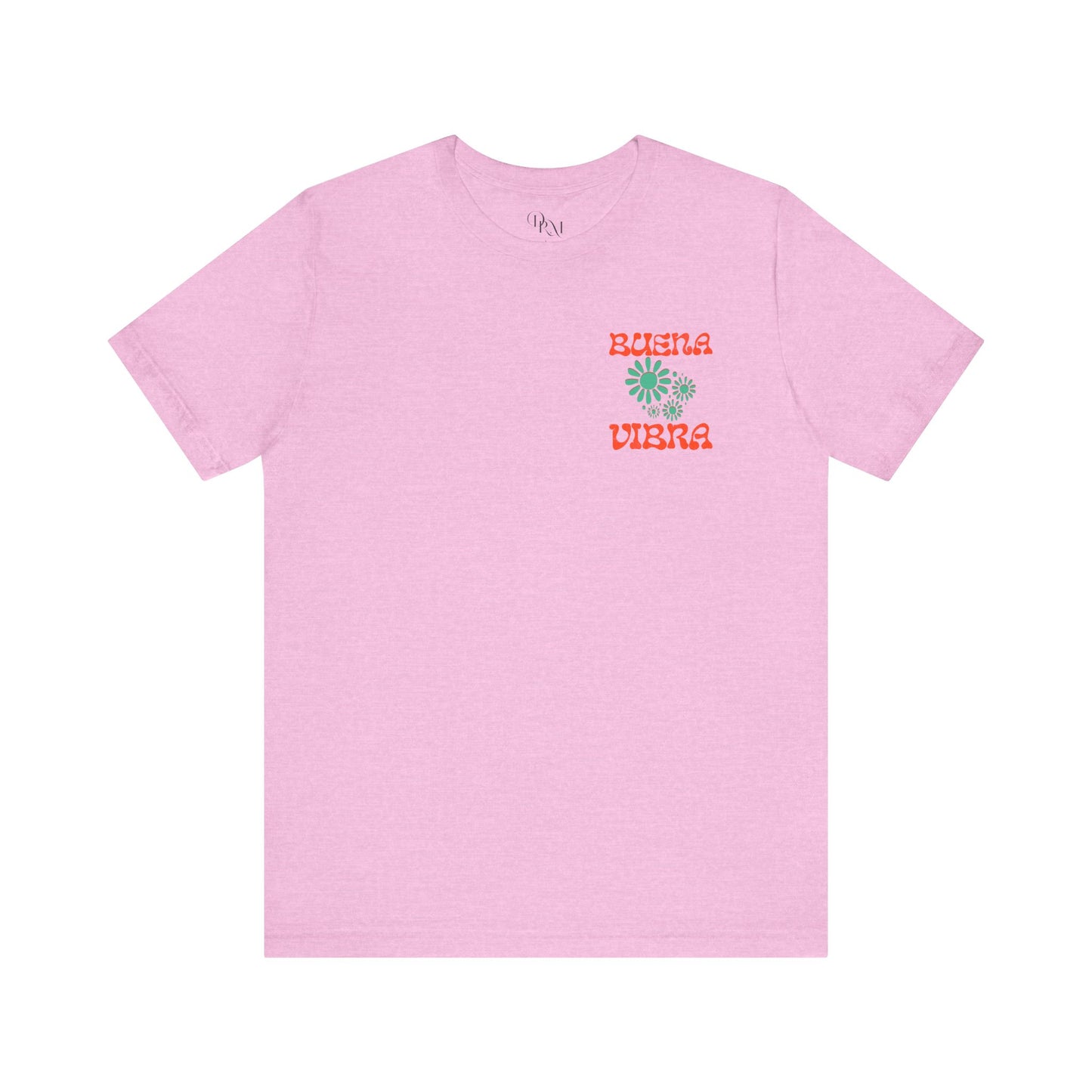 Buena Vibra Tee -Good vibes Summer Unisex Jersey Short Sleeve Shirt for Positive Energy, Beach Day, Summer Vibes, Gift, Casual Wear - DiRoMi