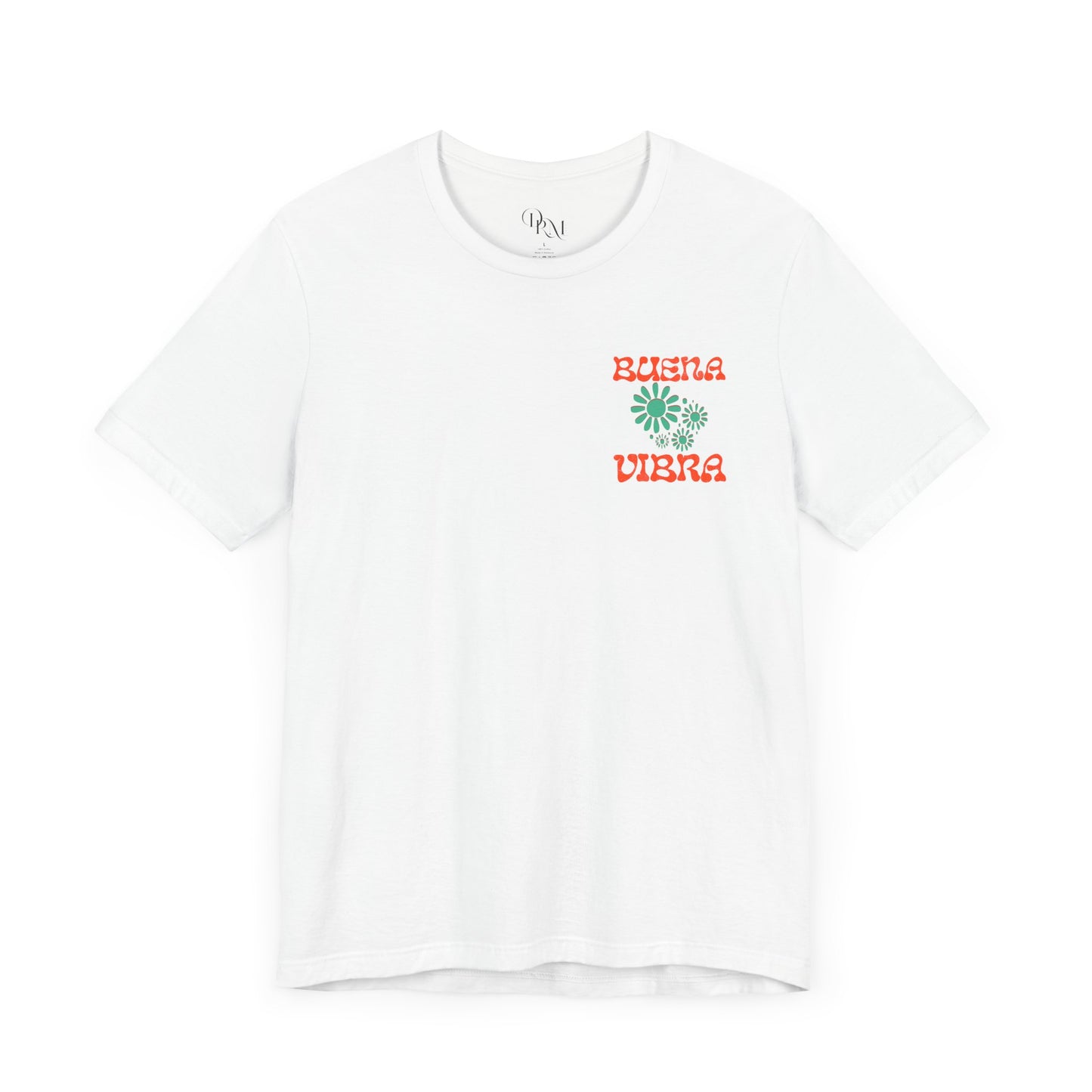 Buena Vibra Tee -Good vibes Summer Unisex Jersey Short Sleeve Shirt for Positive Energy, Beach Day, Summer Vibes, Gift, Casual Wear - DiRoMi