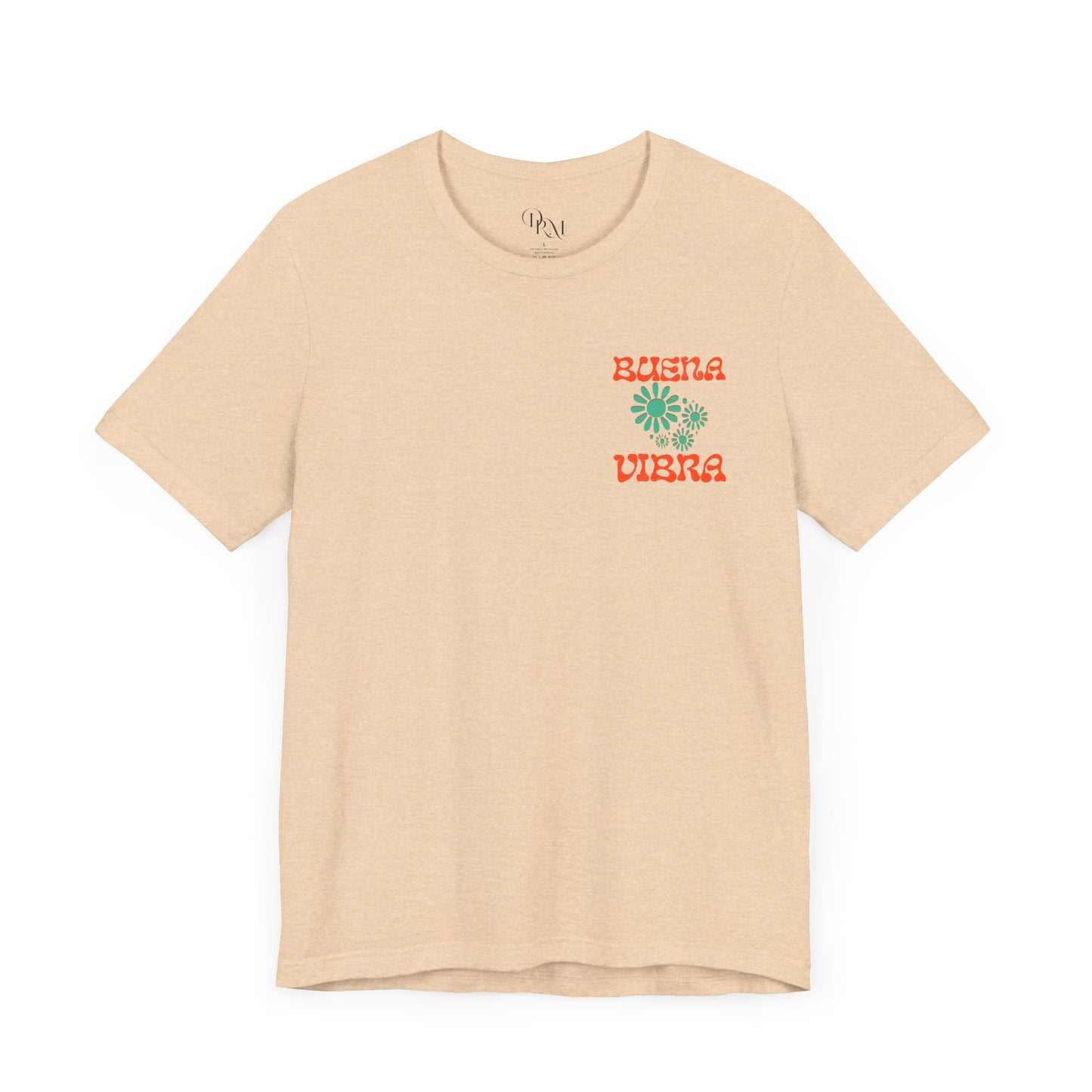 Buena Vibra Tee -Good vibes Summer Unisex Jersey Short Sleeve Shirt for Positive Energy, Beach Day, Summer Vibes, Gift, Casual Wear - DiRoMi