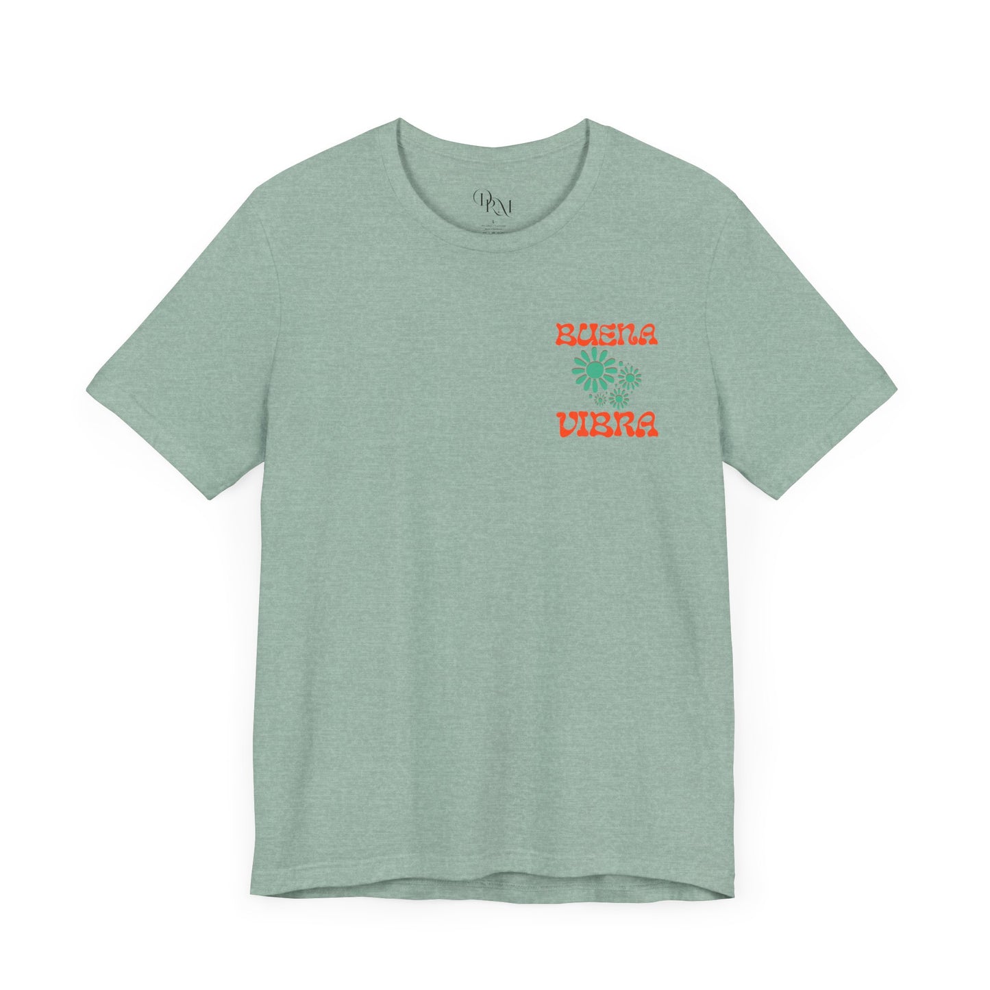 Buena Vibra Tee -Good vibes Summer Unisex Jersey Short Sleeve Shirt for Positive Energy, Beach Day, Summer Vibes, Gift, Casual Wear - DiRoMi