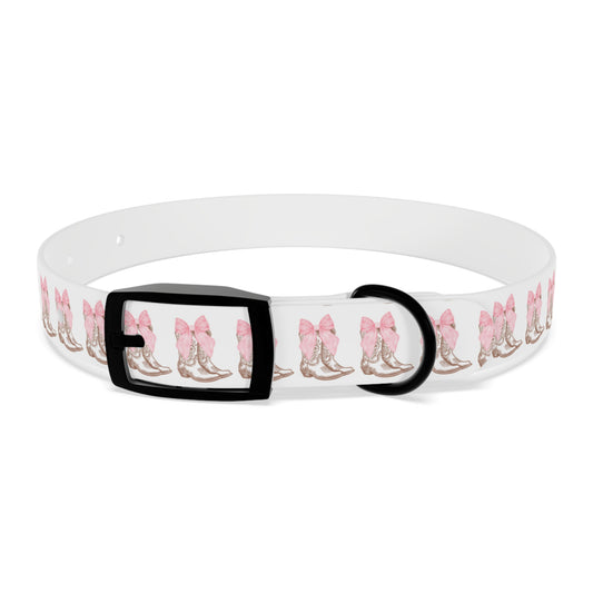 Chic Dog Collar with Pink Bow Design - Stylish Pet Accessory - DiRoMi
