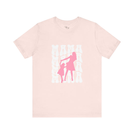 Chic Feminine Silhouette Tee, Mother's day, Girl mom, Mama of a girl - DiRoMi