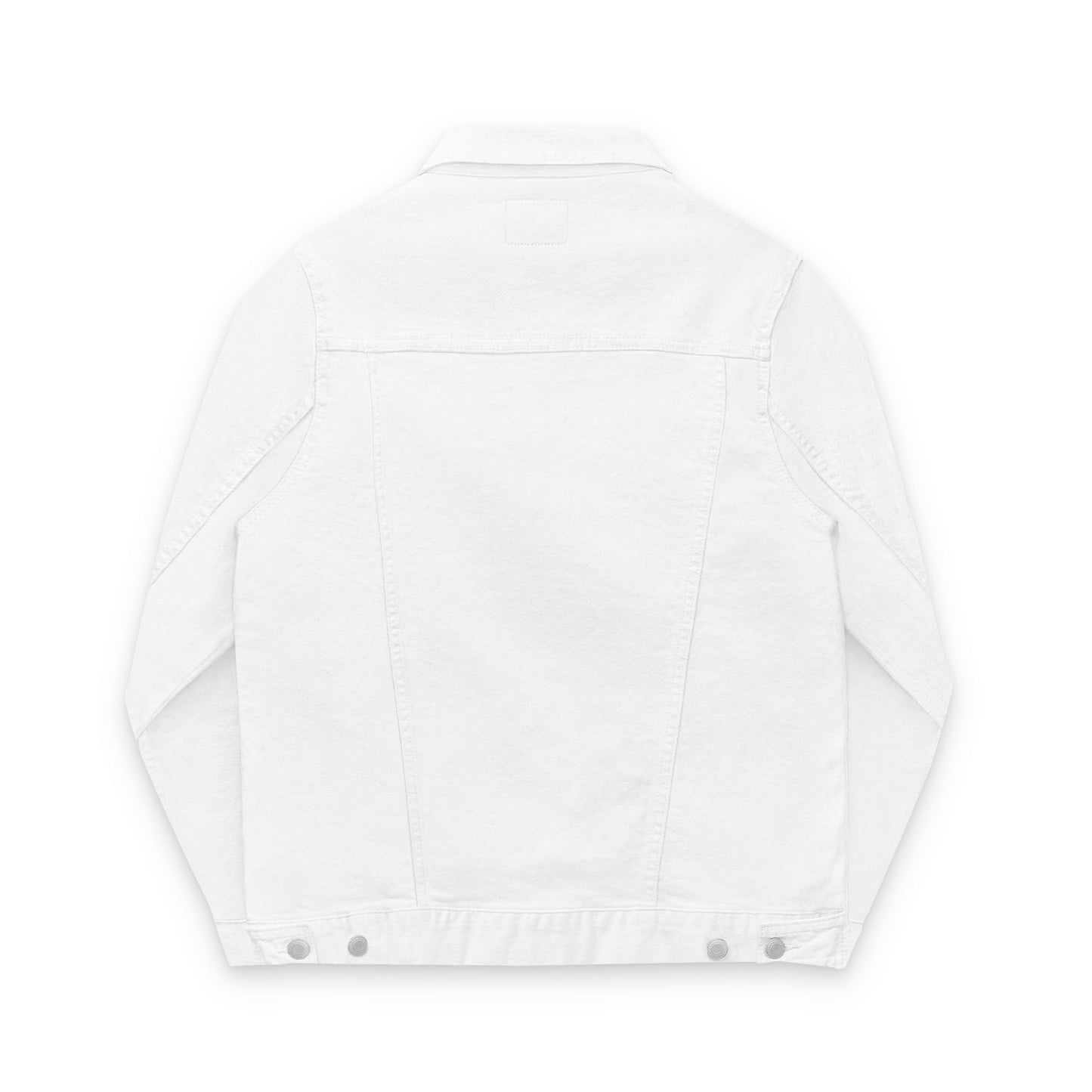 Chic White Denim Jacket with Western Embroidered Design - DiRoMi