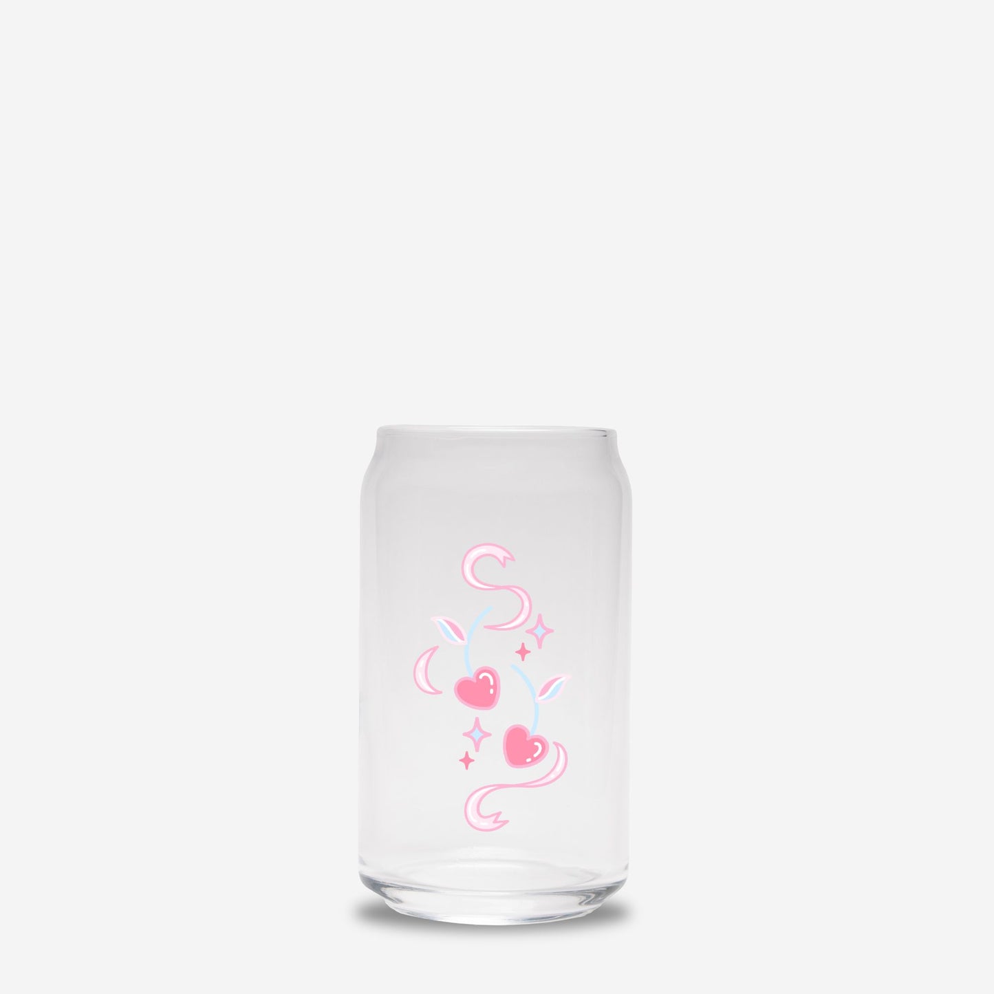 Coquette Glass Tumbler , Glass Can 16oz - DiRoMi