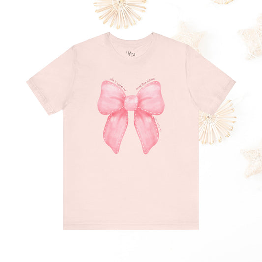 Coquette Pink Bow Tee, Coquette T Shirt, Messy Coquette, - DiRoMi