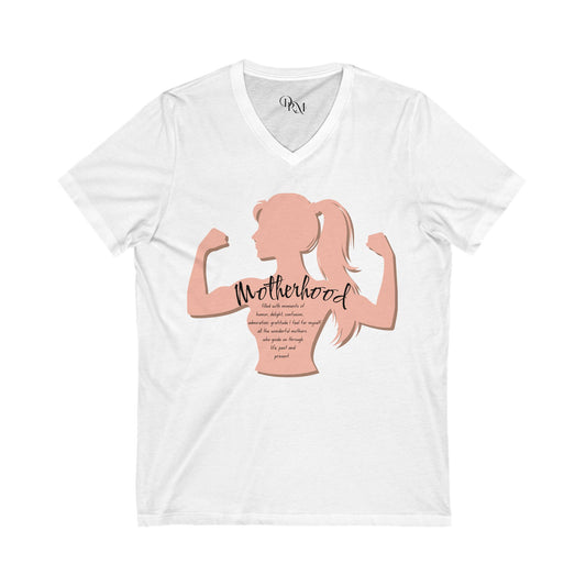 Empowered Motherhood V-Neck Tee for Moms - DiRoMi
