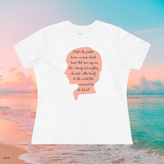 Empowering Quote Women's Cotton Tee - Soft Casual Wear - DiRoMi