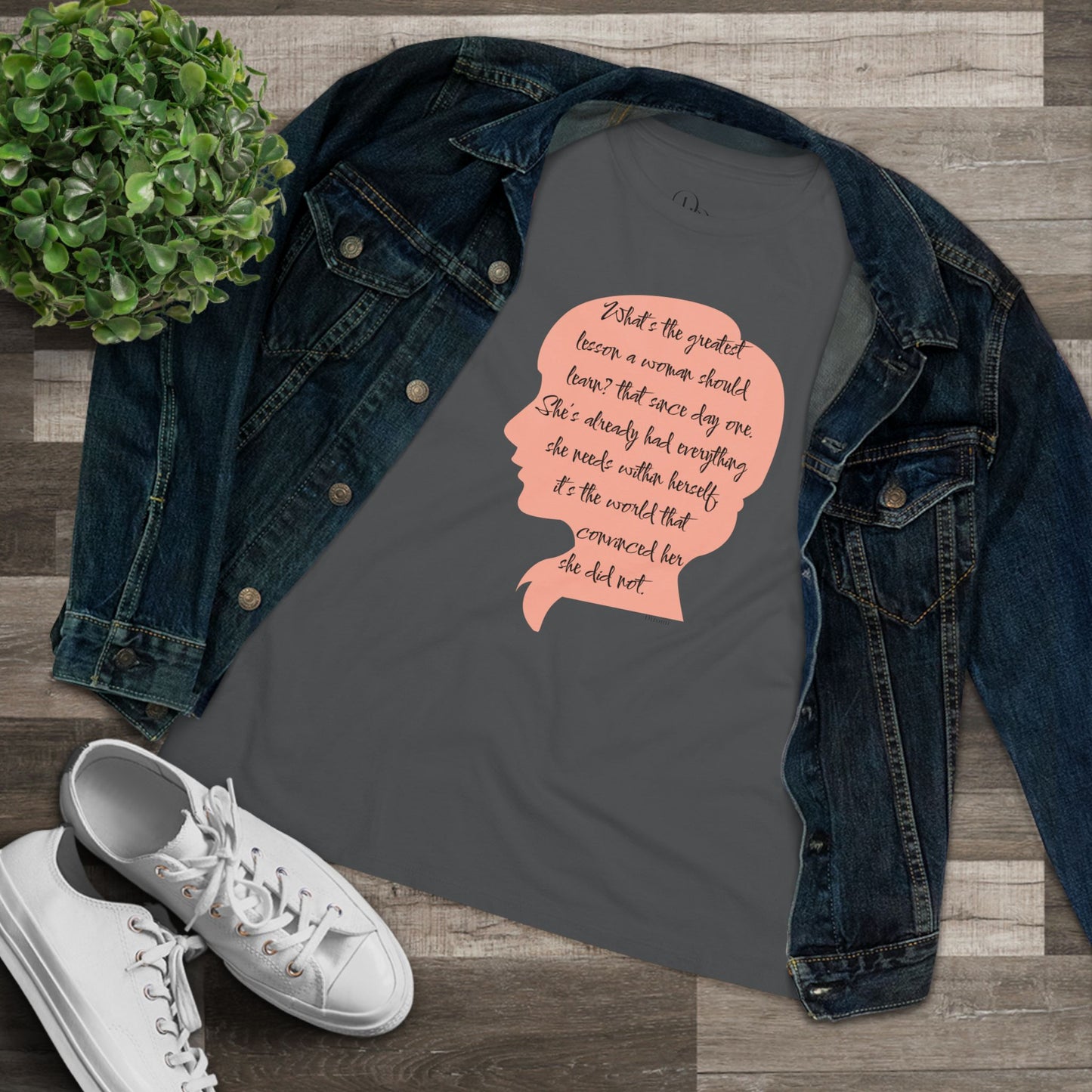 Empowering Quote Women's Cotton Tee - Soft Casual Wear - DiRoMi