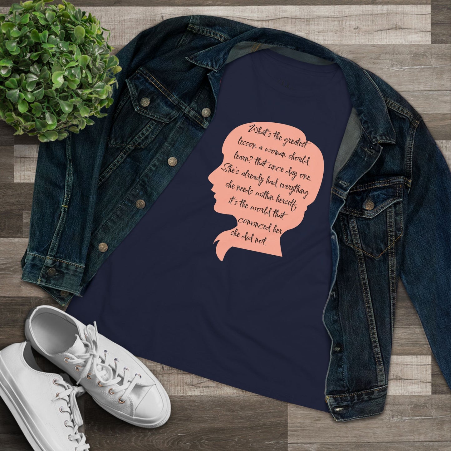 Empowering Quote Women's Cotton Tee - Soft Casual Wear - DiRoMi