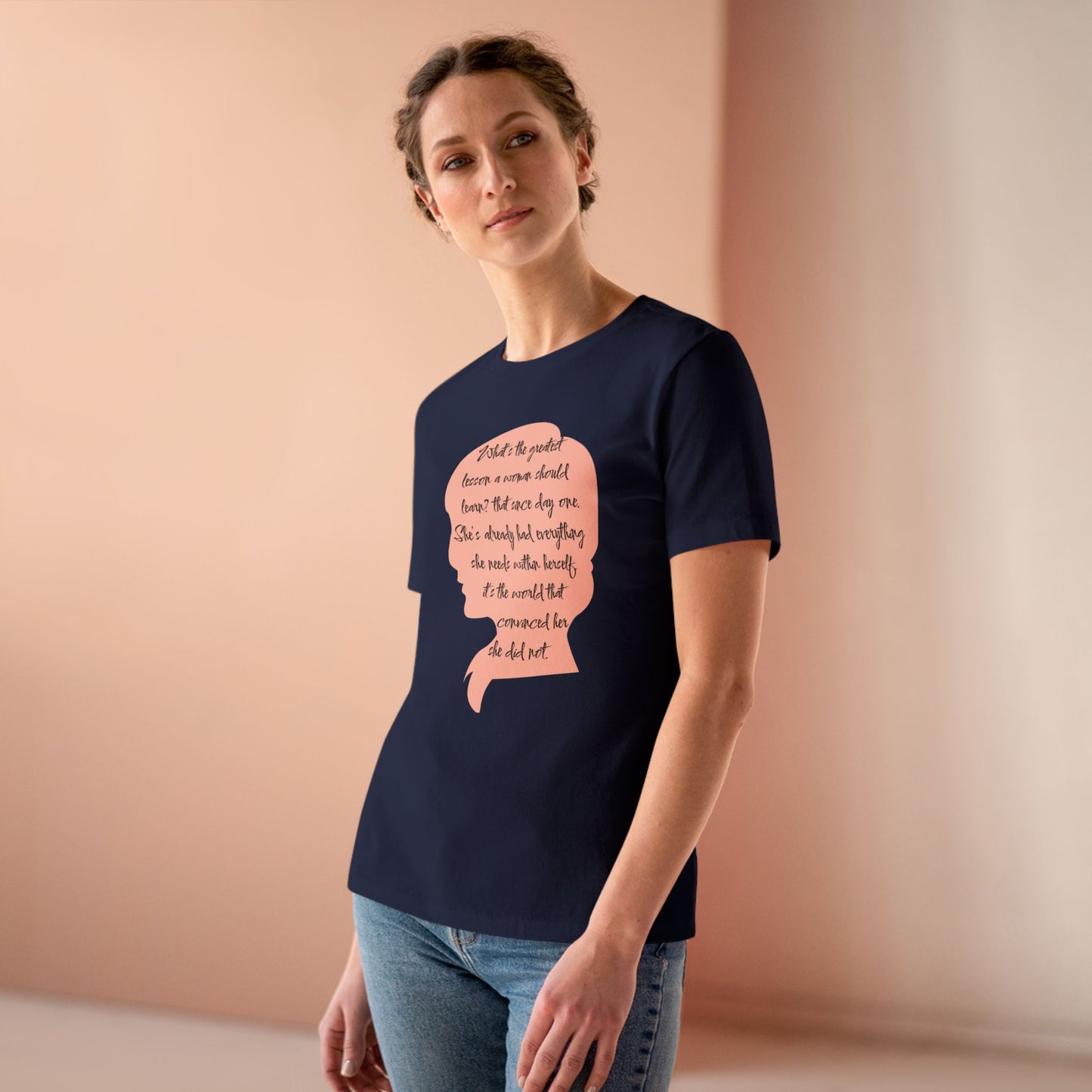 Empowering Quote Women's Cotton Tee - Soft Casual Wear - DiRoMi
