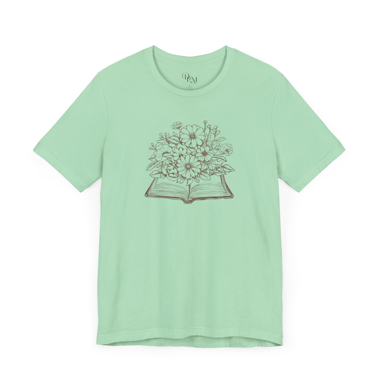 Floral Book Tee, Literary Gift Shirt, Nature Lovers T-Shirt, Bookworm Apparel, Cozy Summer Top, Reading Aesthetic Tee - DiRoMi