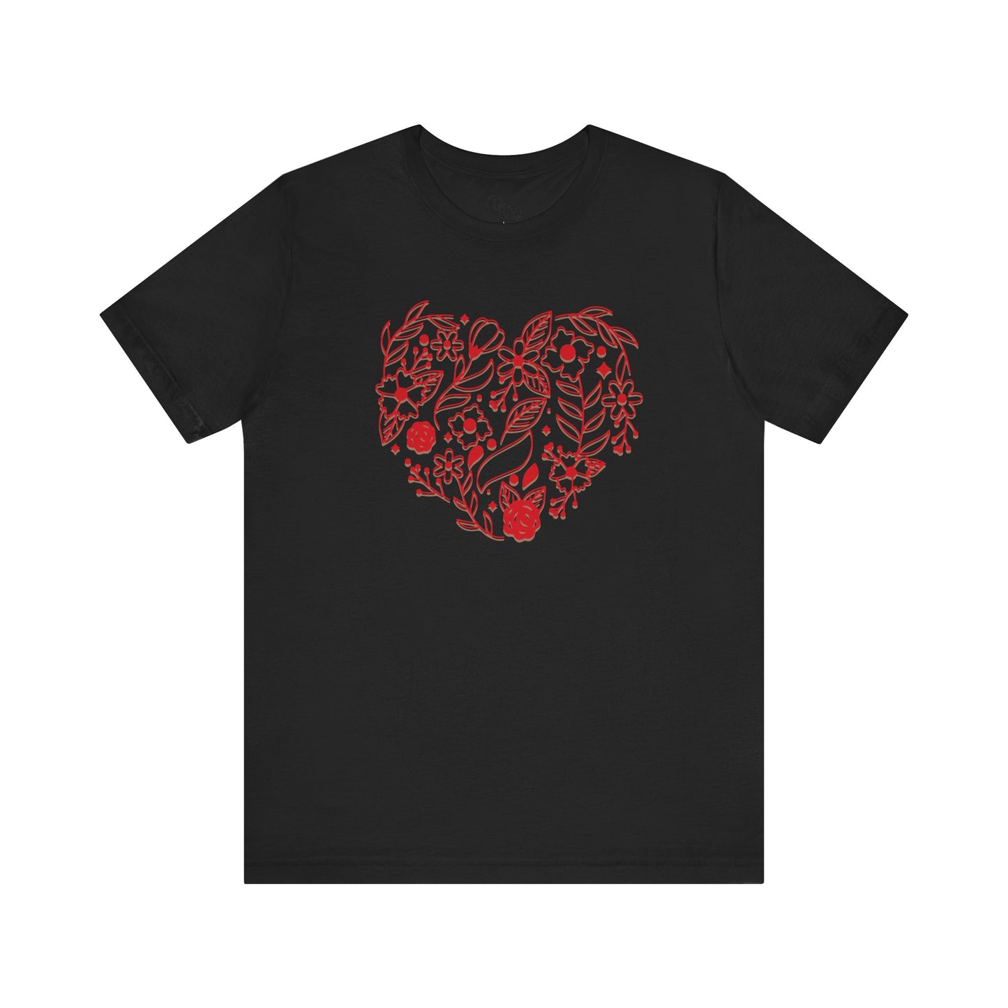 Floral Heart Unisex Tee, Cute Casual Shirt, Gift for Her, Nature Lover Apparel, Everyday Comfort Tee, Eco-Friendly Fashion, Mother's day - DiRoMi