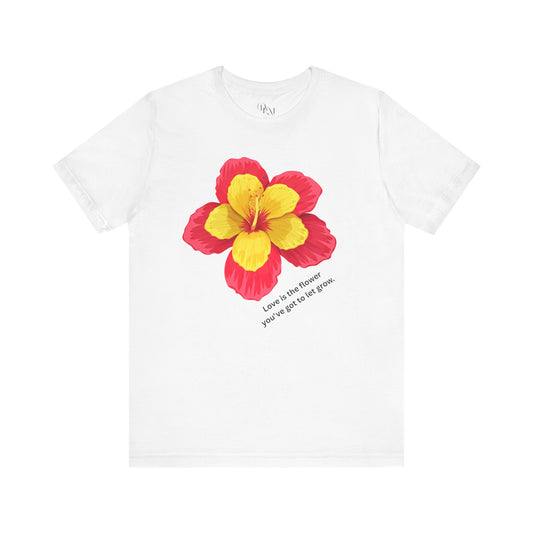 Floral Love T-Shirt - Celebrate Love, Happiness, Friendship, Perfect for Gifts, Summer Vibes, Everyday Wear, mother's day gift, mom gift - DiRoMi
