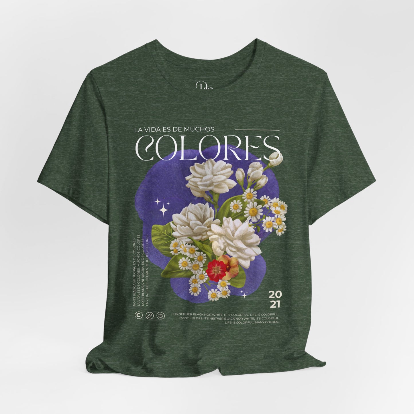 Floral Vibes Unisex Jersey Tee - Embrace Nature's Beauty - DiRoMi