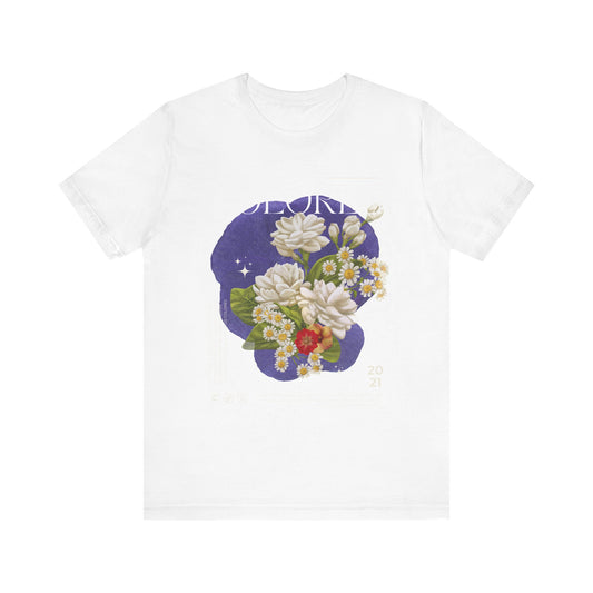 Floral Vibes Unisex Jersey Tee - Embrace Nature's Beauty - DiRoMi