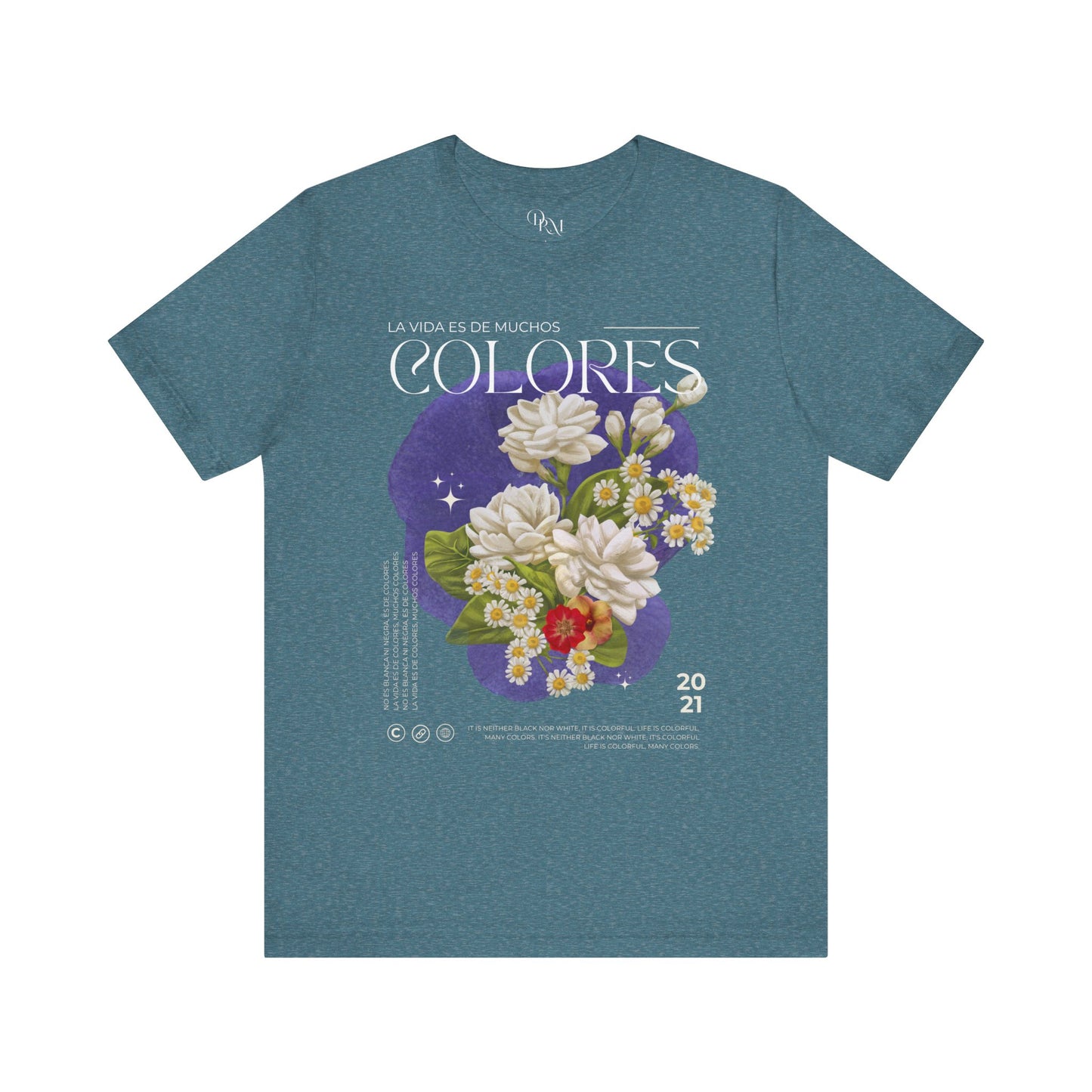 Floral Vibes Unisex Jersey Tee - Embrace Nature's Beauty - DiRoMi