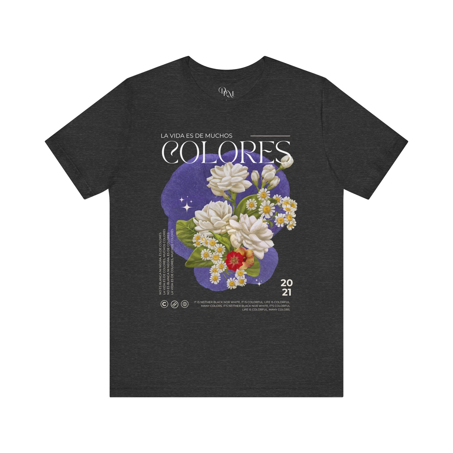 Floral Vibes Unisex Jersey Tee - Embrace Nature's Beauty - DiRoMi