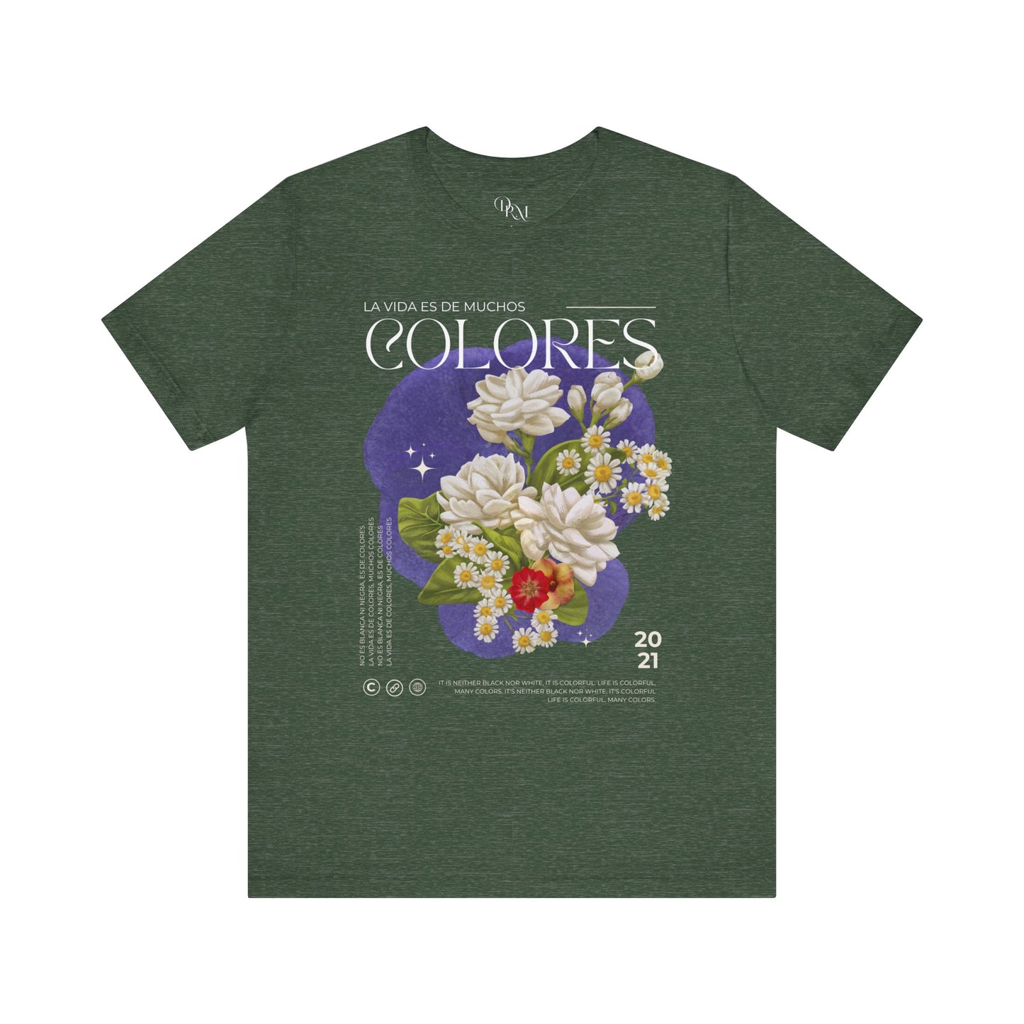 Floral Vibes Unisex Jersey Tee - Embrace Nature's Beauty - DiRoMi