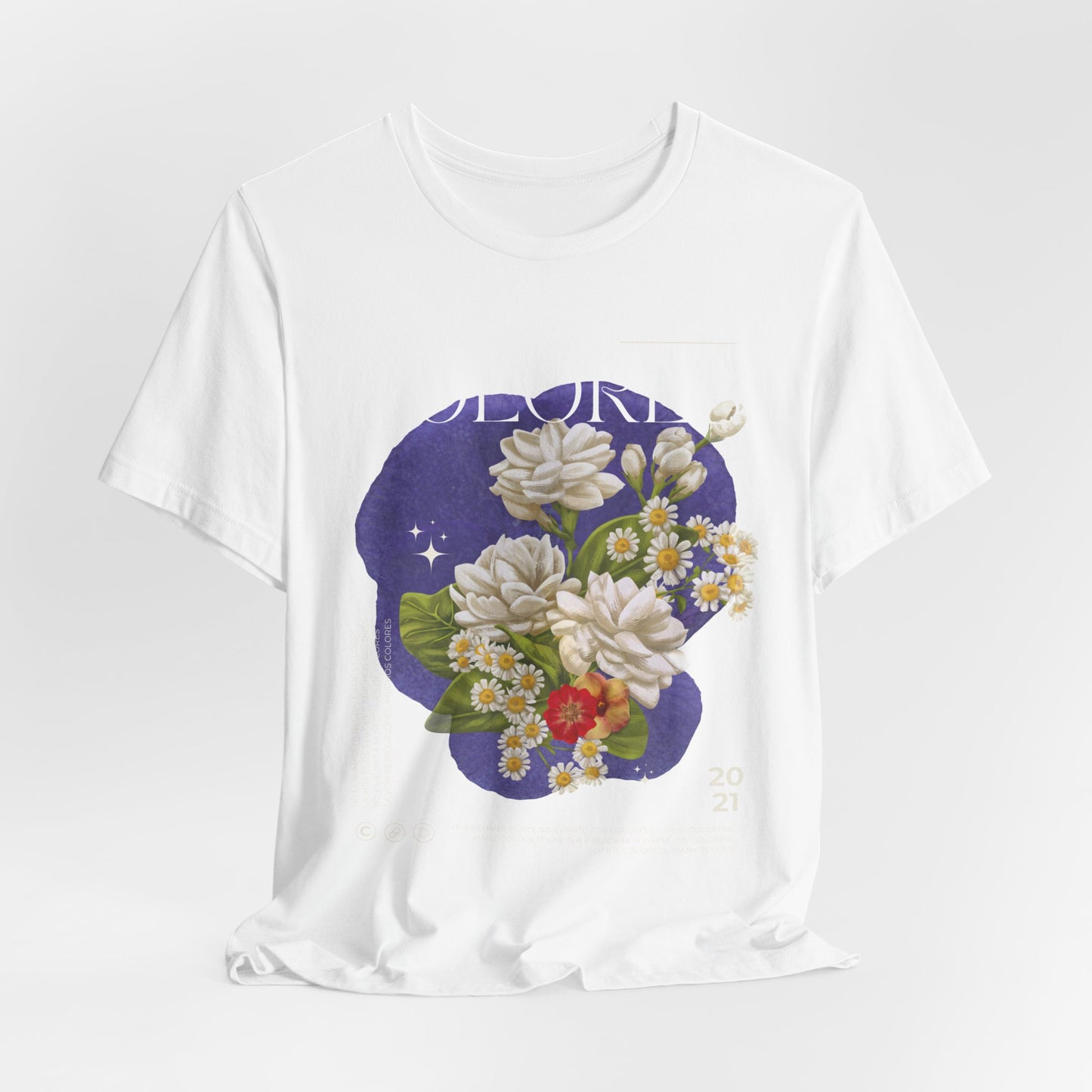 Floral Vibes Unisex Jersey Tee - Embrace Nature's Beauty - DiRoMi