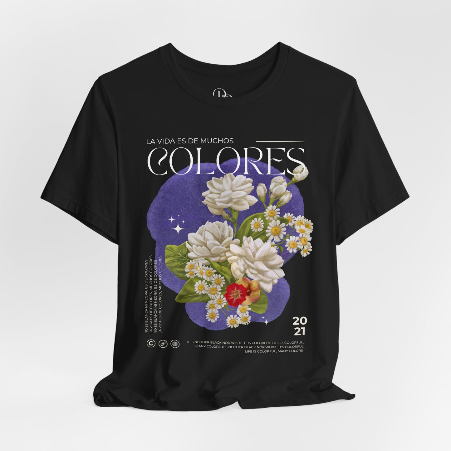 Floral Vibes Unisex Jersey Tee - Embrace Nature's Beauty - DiRoMi