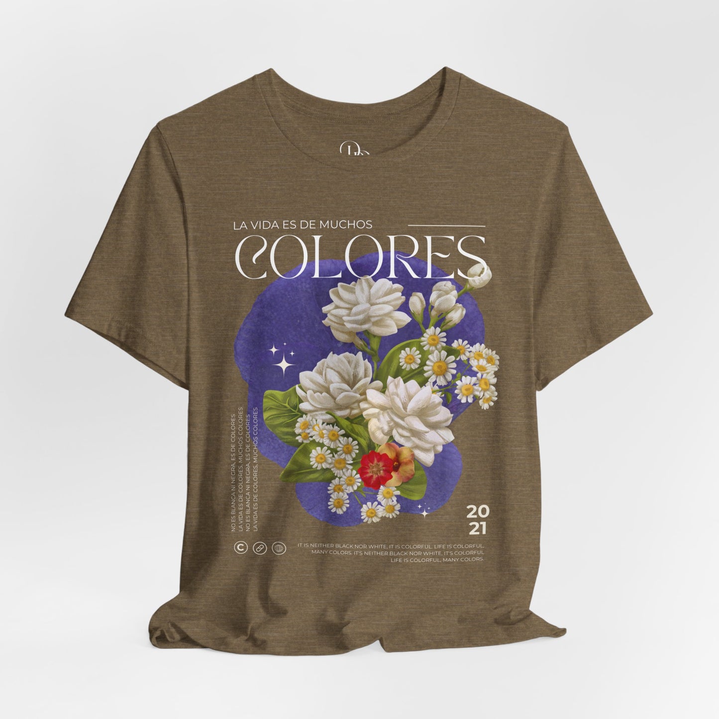 Floral Vibes Unisex Jersey Tee - Embrace Nature's Beauty - DiRoMi