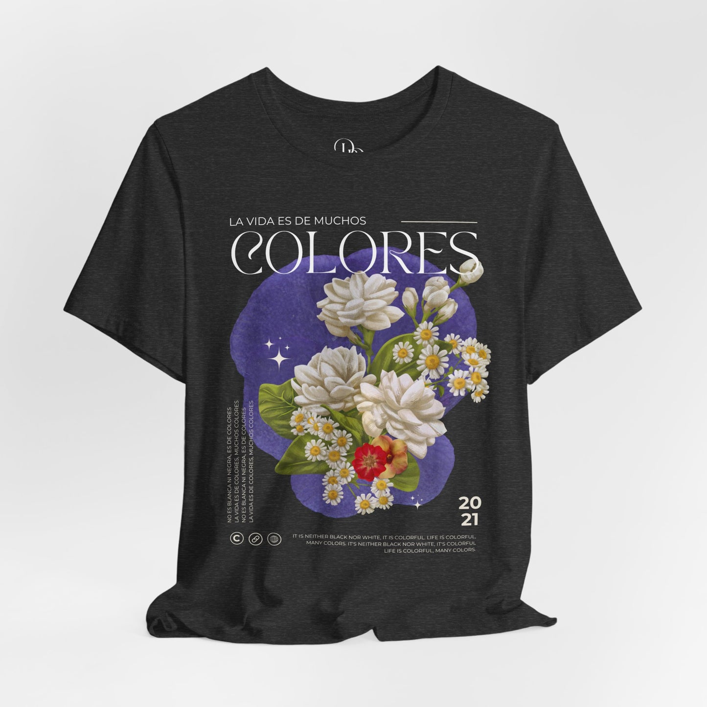 Floral Vibes Unisex Jersey Tee - Embrace Nature's Beauty - DiRoMi