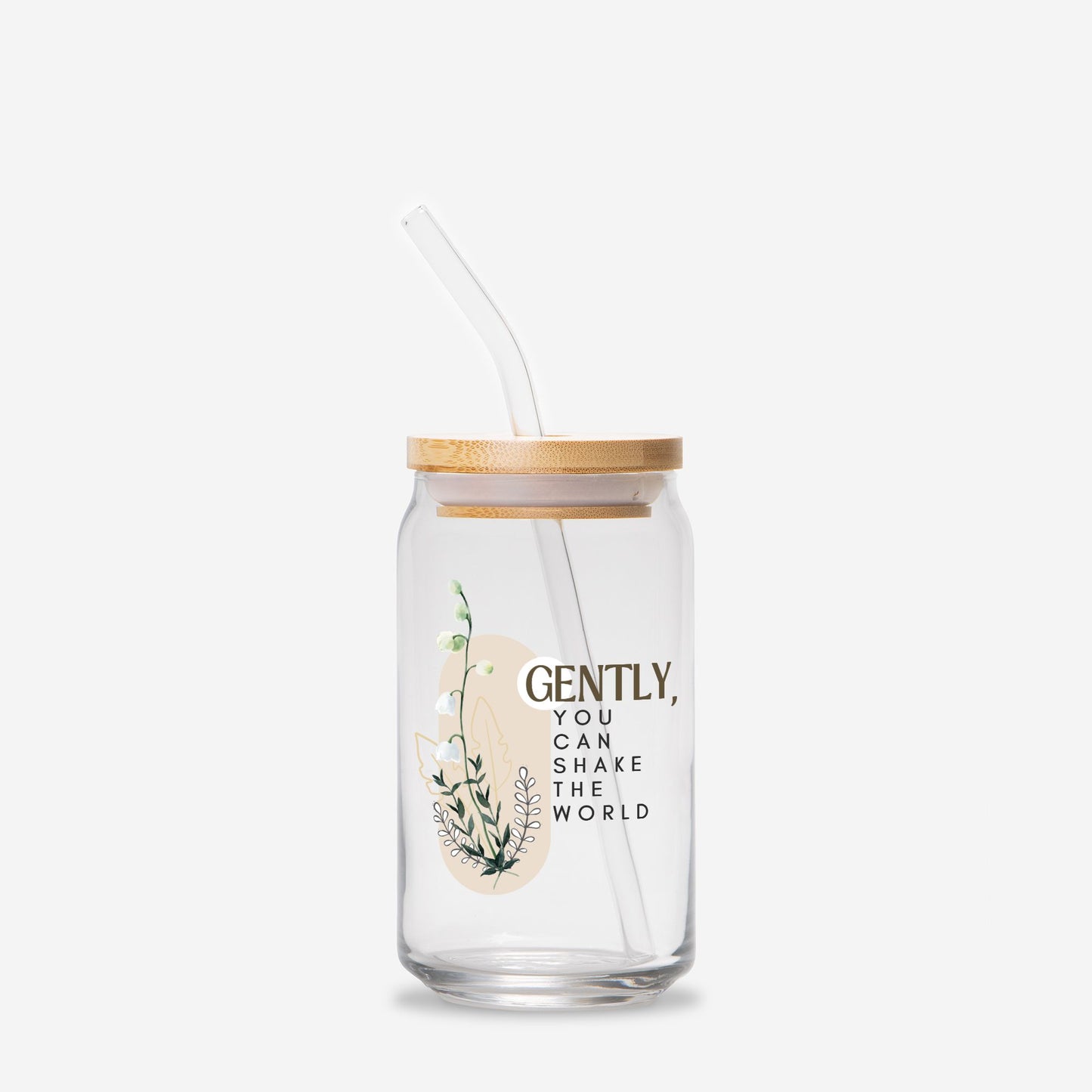 'Gently Sake the World' Glass Tumbler 16oz - DiRoMi