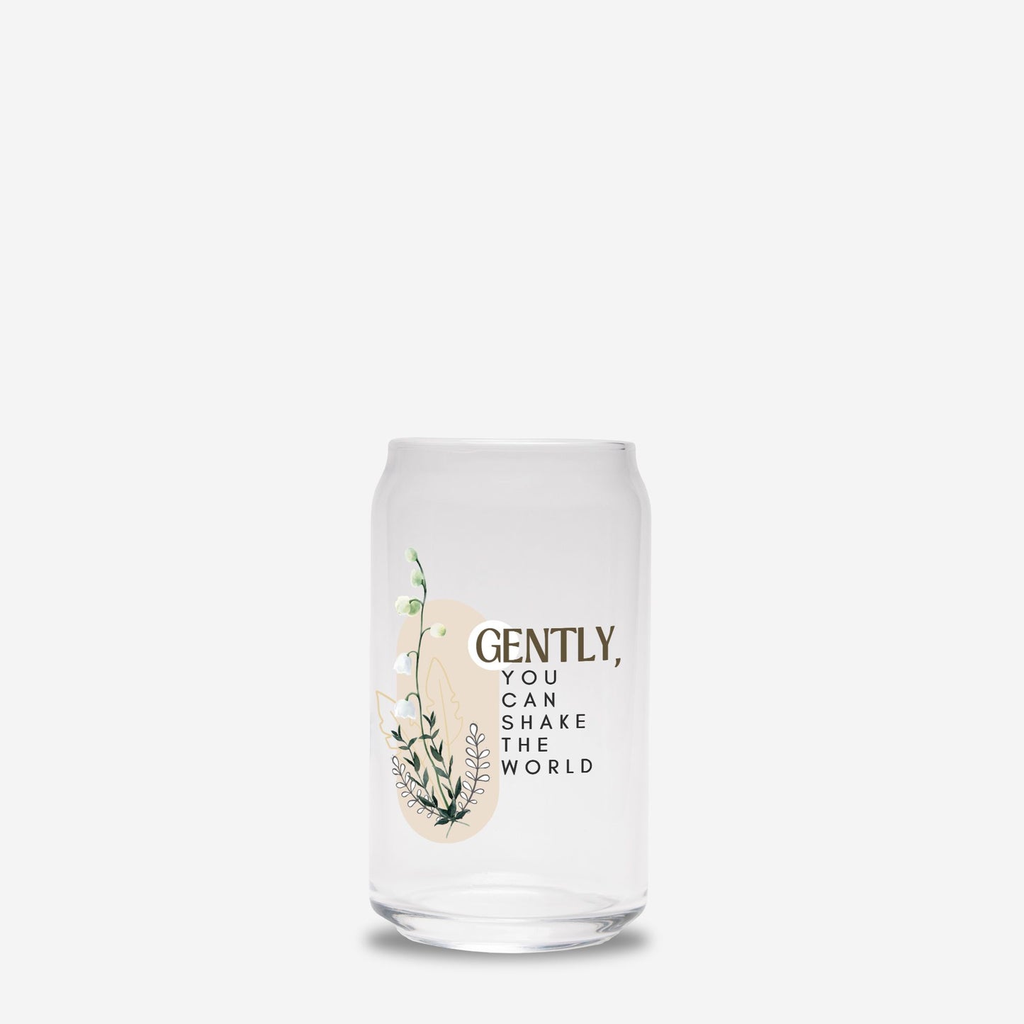 'Gently Sake the World' Glass Tumbler 16oz - DiRoMi