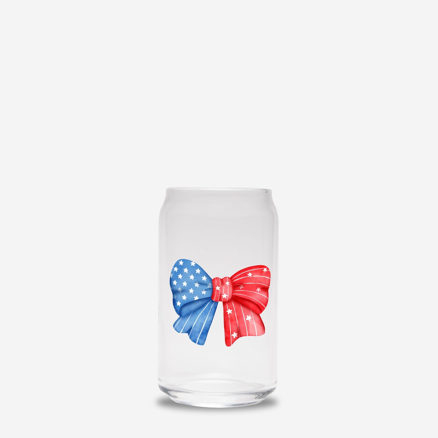 Glass tumbler, Independence day , 4th of July glass tumbler,Glass Can 16oz - DiRoMi
