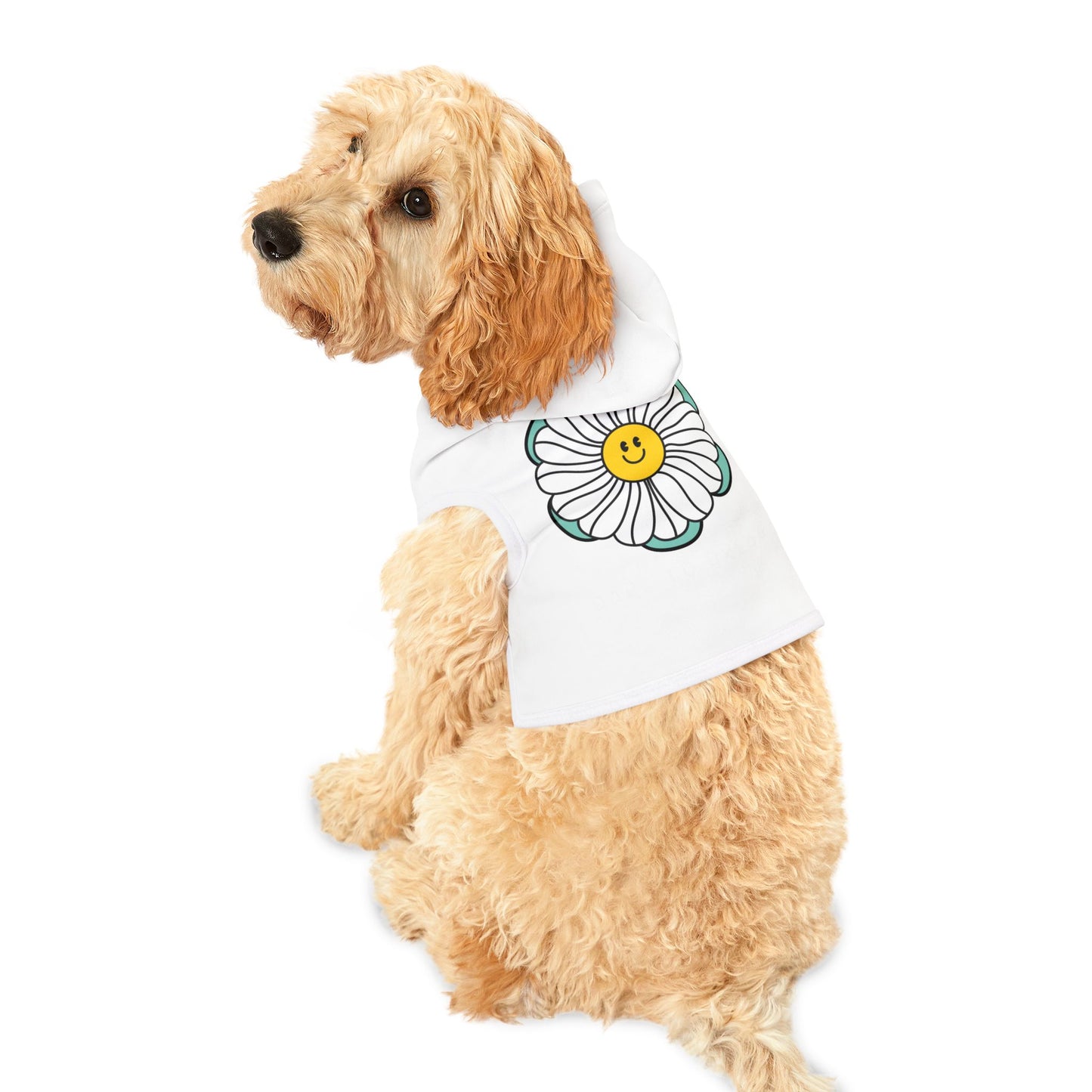 Happy Daisy Pet Hoodie - Cozy Floral Dog Wear for Stylish Pets - DiRoMi