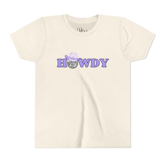 Howdy Cat Youth Short Sleeve Tee - Fun & Playful Kids T-Shirt - DiRoMi