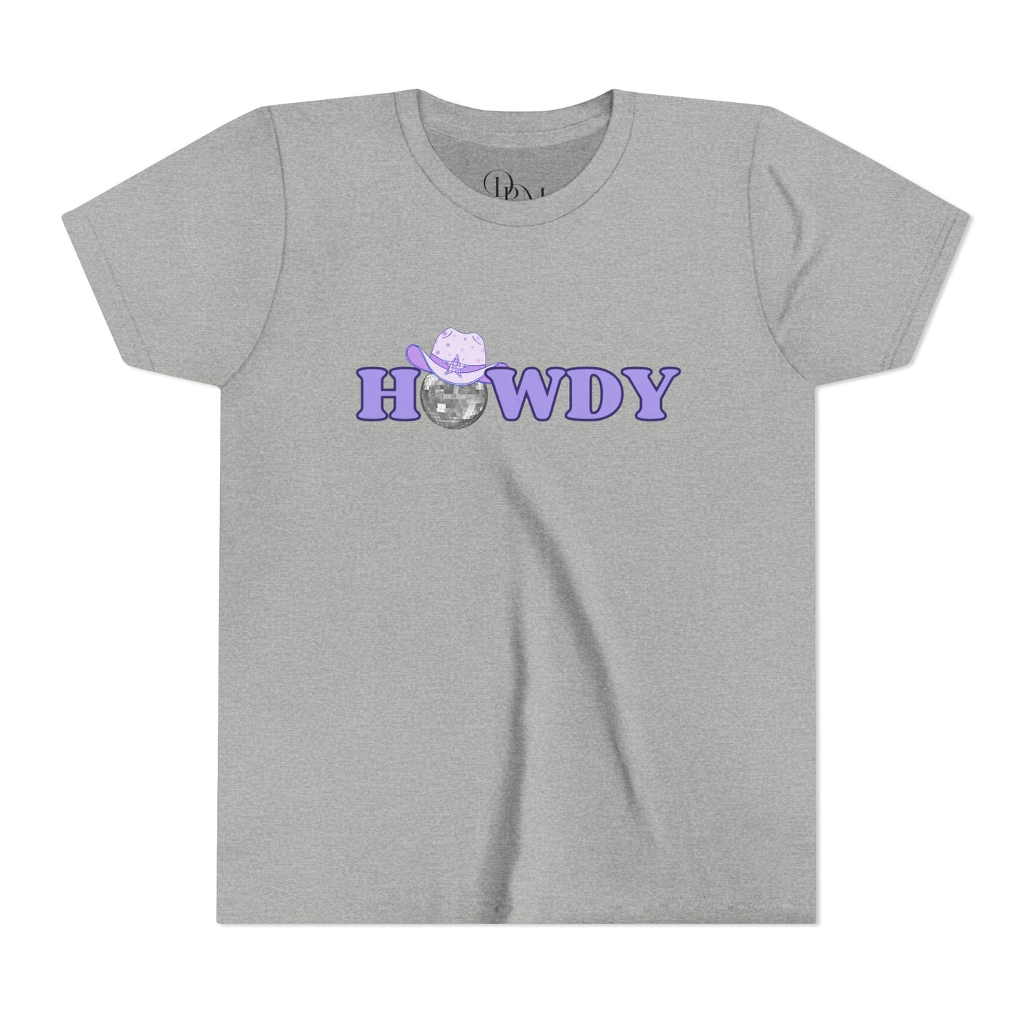 Howdy Cat Youth Short Sleeve Tee - Fun & Playful Kids T-Shirt - DiRoMi