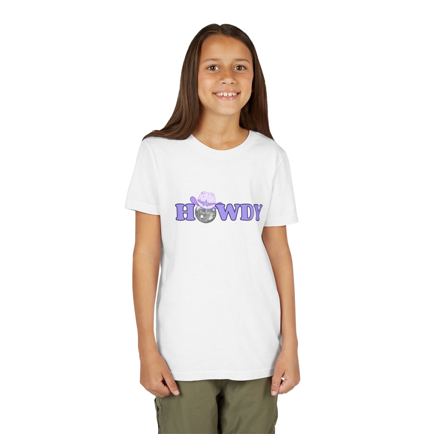 Howdy Cat Youth Short Sleeve Tee - Fun & Playful Kids T-Shirt - DiRoMi