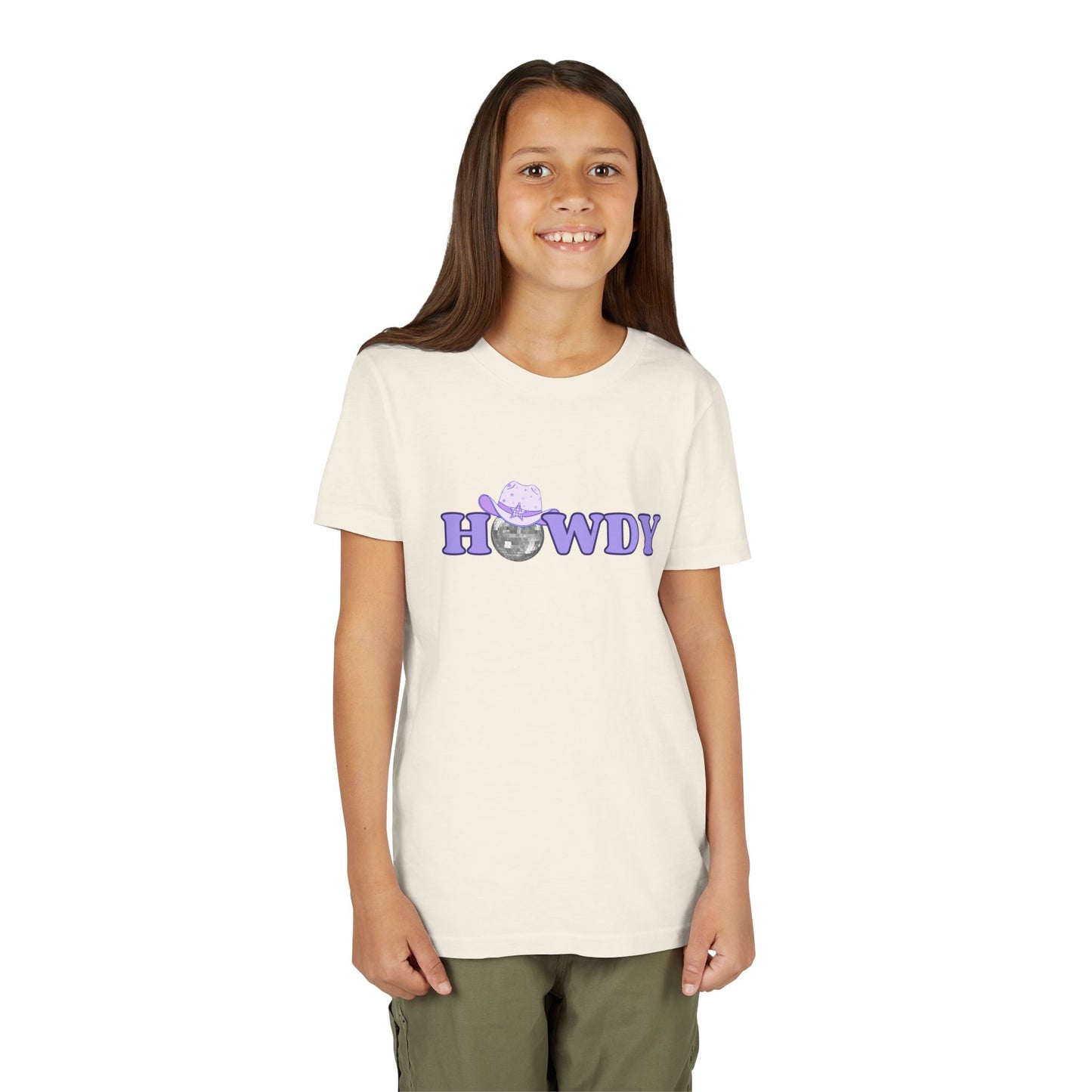 Howdy Cat Youth Short Sleeve Tee - Fun & Playful Kids T-Shirt - DiRoMi