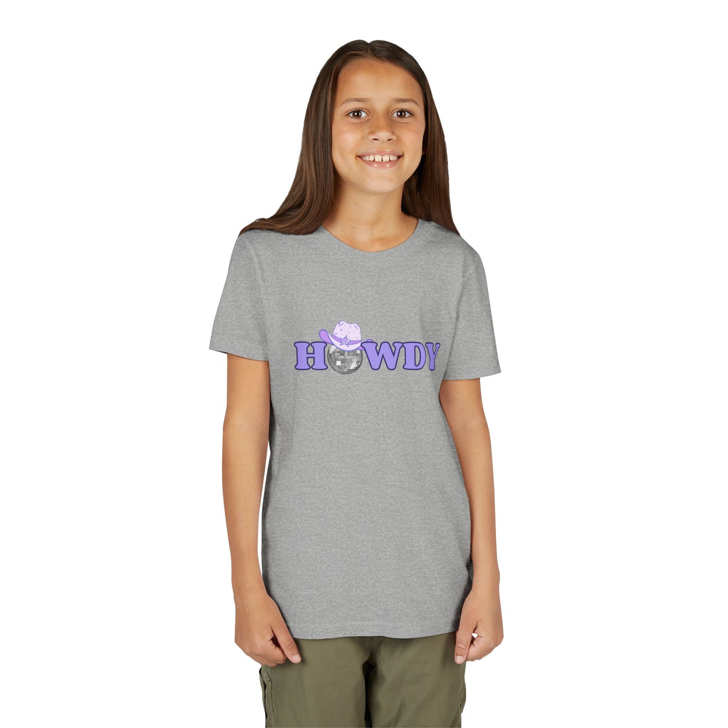 Howdy Cat Youth Short Sleeve Tee - Fun & Playful Kids T-Shirt - DiRoMi