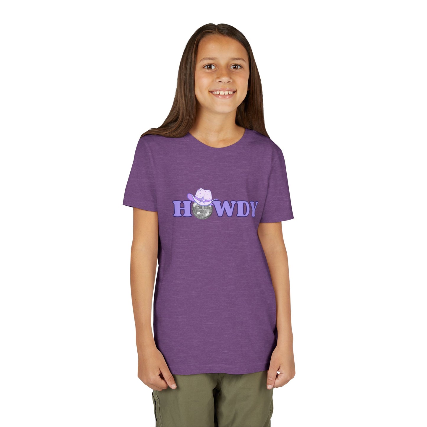 Howdy Cat Youth Short Sleeve Tee - Fun & Playful Kids T-Shirt - DiRoMi