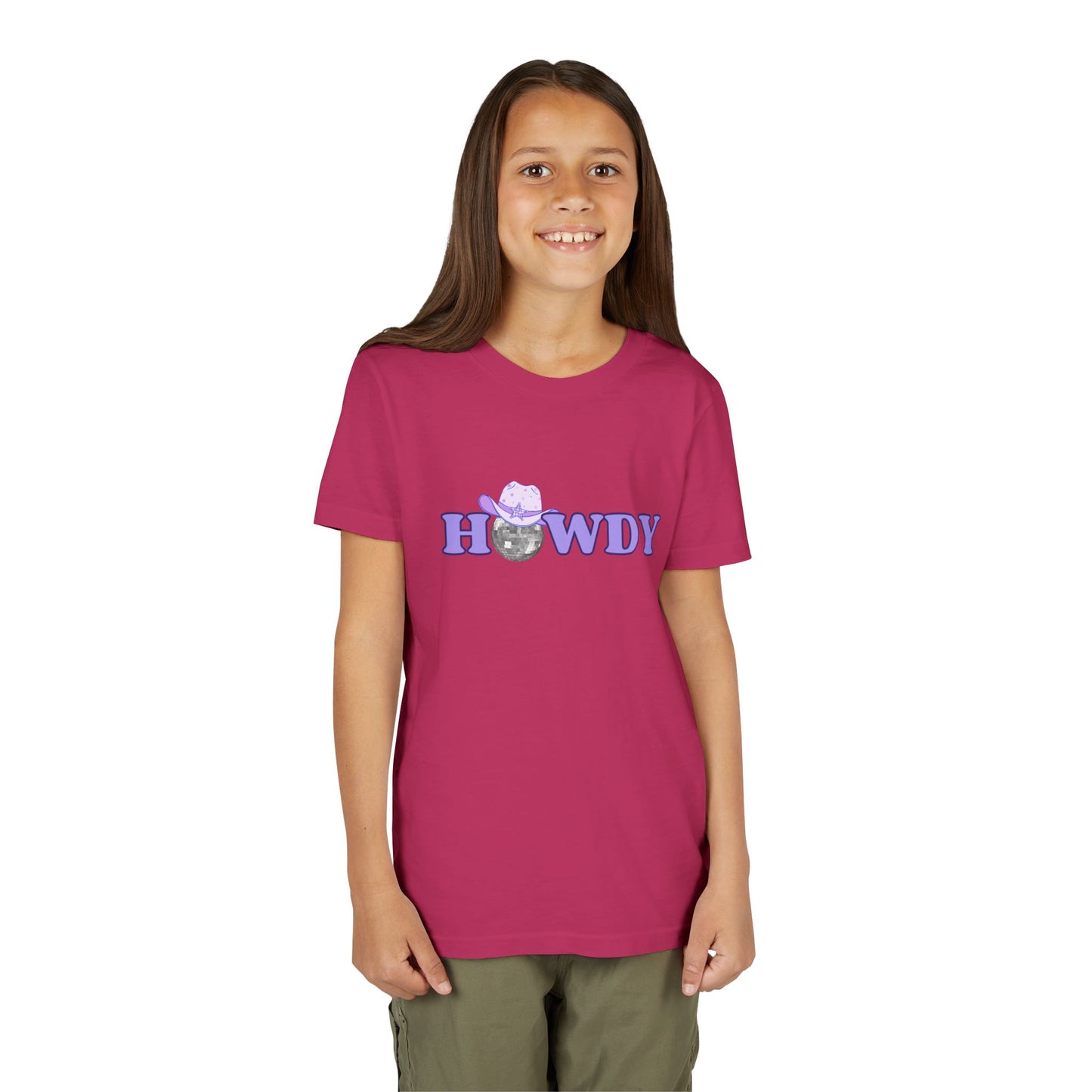 Howdy Cat Youth Short Sleeve Tee - Fun & Playful Kids T-Shirt - DiRoMi