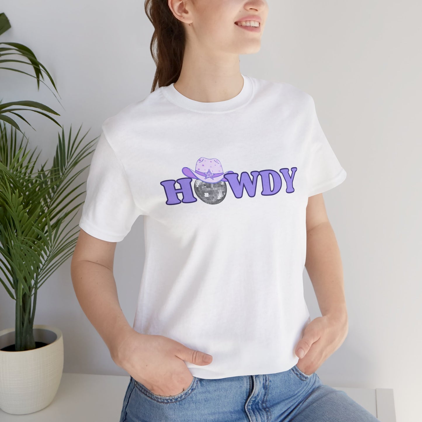 'Howdy' Jersey Tee - Cute Graphic Tee - DiRoMi