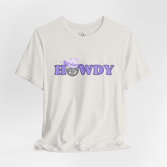 'Howdy' Jersey Tee - Cute Graphic Tee - DiRoMi