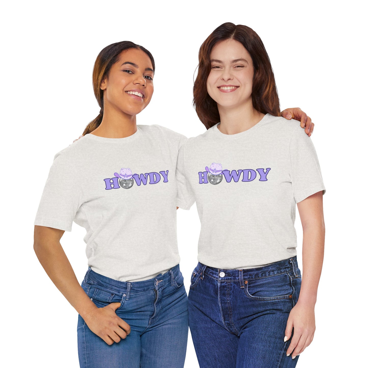 'Howdy' Jersey Tee - Cute Graphic Tee - DiRoMi