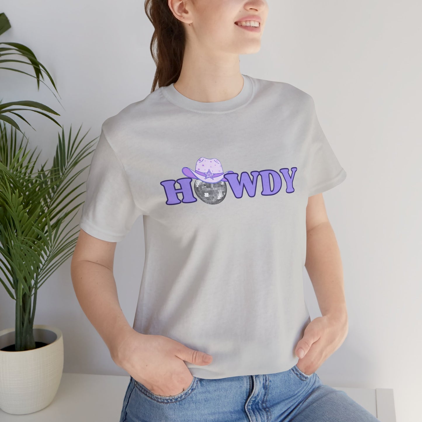 'Howdy' Jersey Tee - Cute Graphic Tee - DiRoMi
