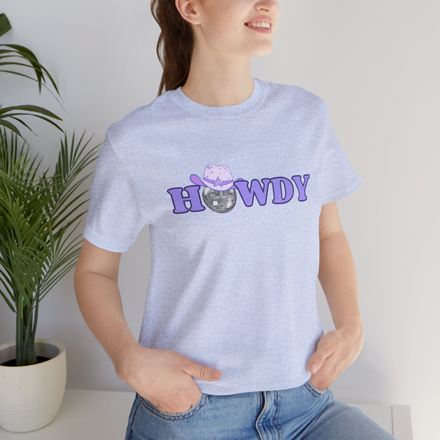 'Howdy' Jersey Tee - Cute Graphic Tee - DiRoMi