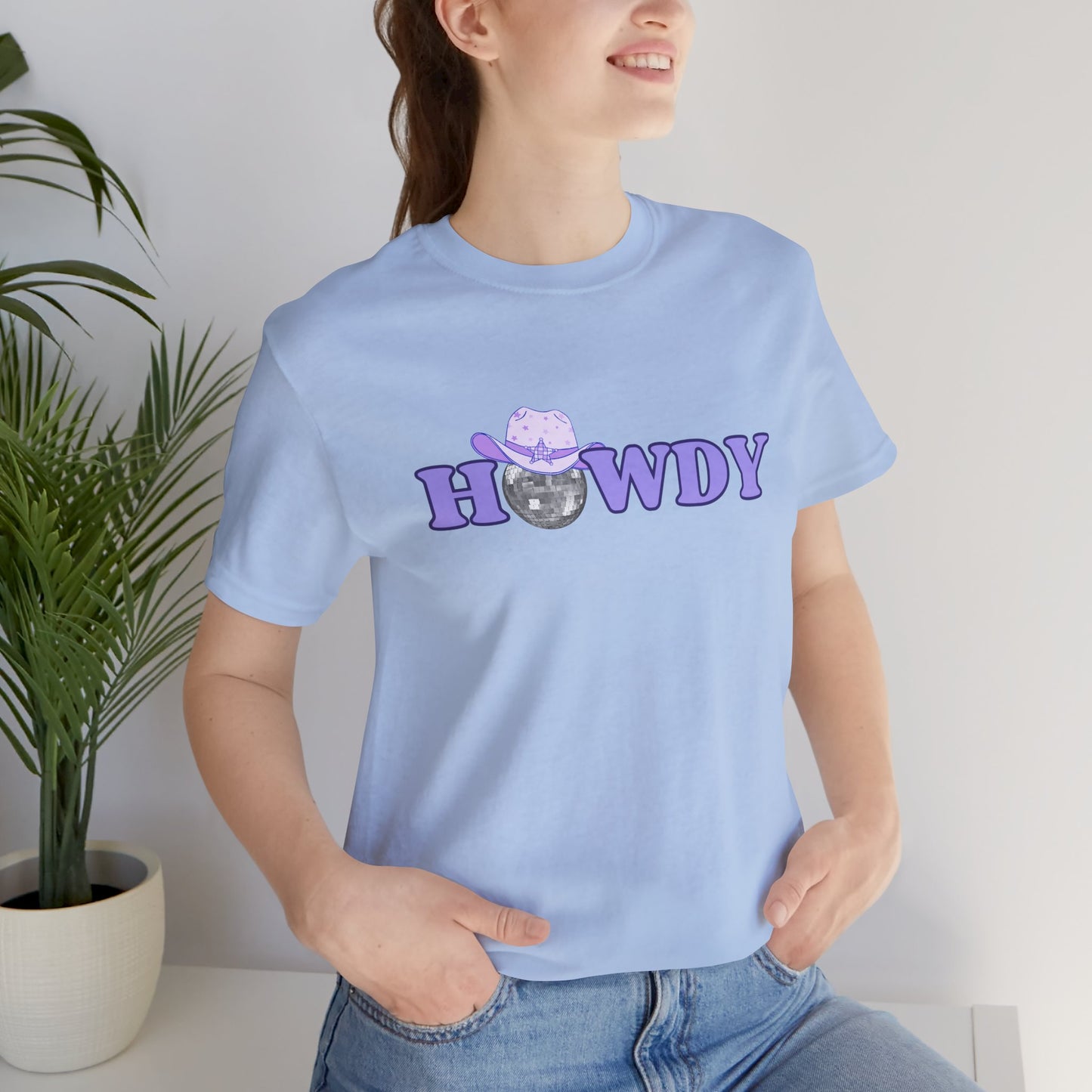 'Howdy' Jersey Tee - Cute Graphic Tee - DiRoMi