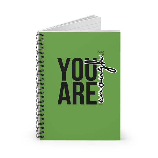 Inspirational Spiral Notebook - "You Are Enough" - Motivational Journal for Self-Care and Affirmation - DiRoMi