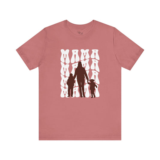 Mama Family Tee | Cute Mom Shirt, T-Shirt for Mother's Day, Gifts for Moms, Casual Wear, Cute Graphic Tee, Mother Shirt - DiRoMi