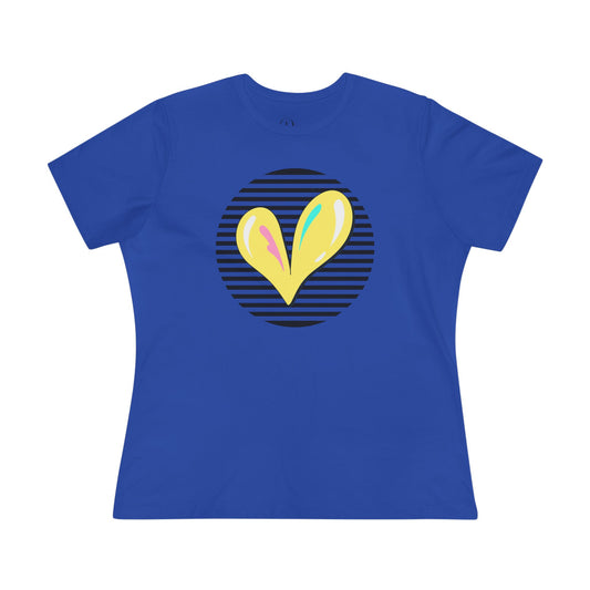 Maximalist Heart Graphic Tee for Women - Soft Cotton T-Shirt, women shirt - DiRoMi