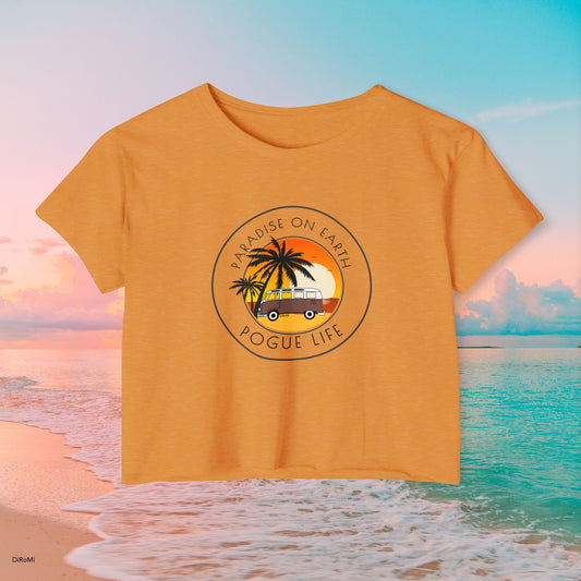 Paradise On Earth Women's Festival Crop Top - DiRoMi