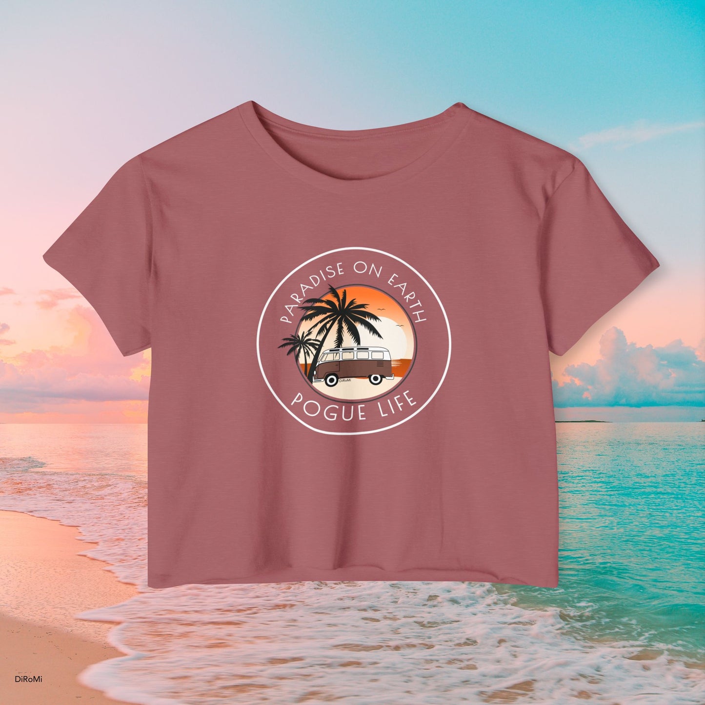 Paradise On Earth Women's Festival Crop Top - DiRoMi