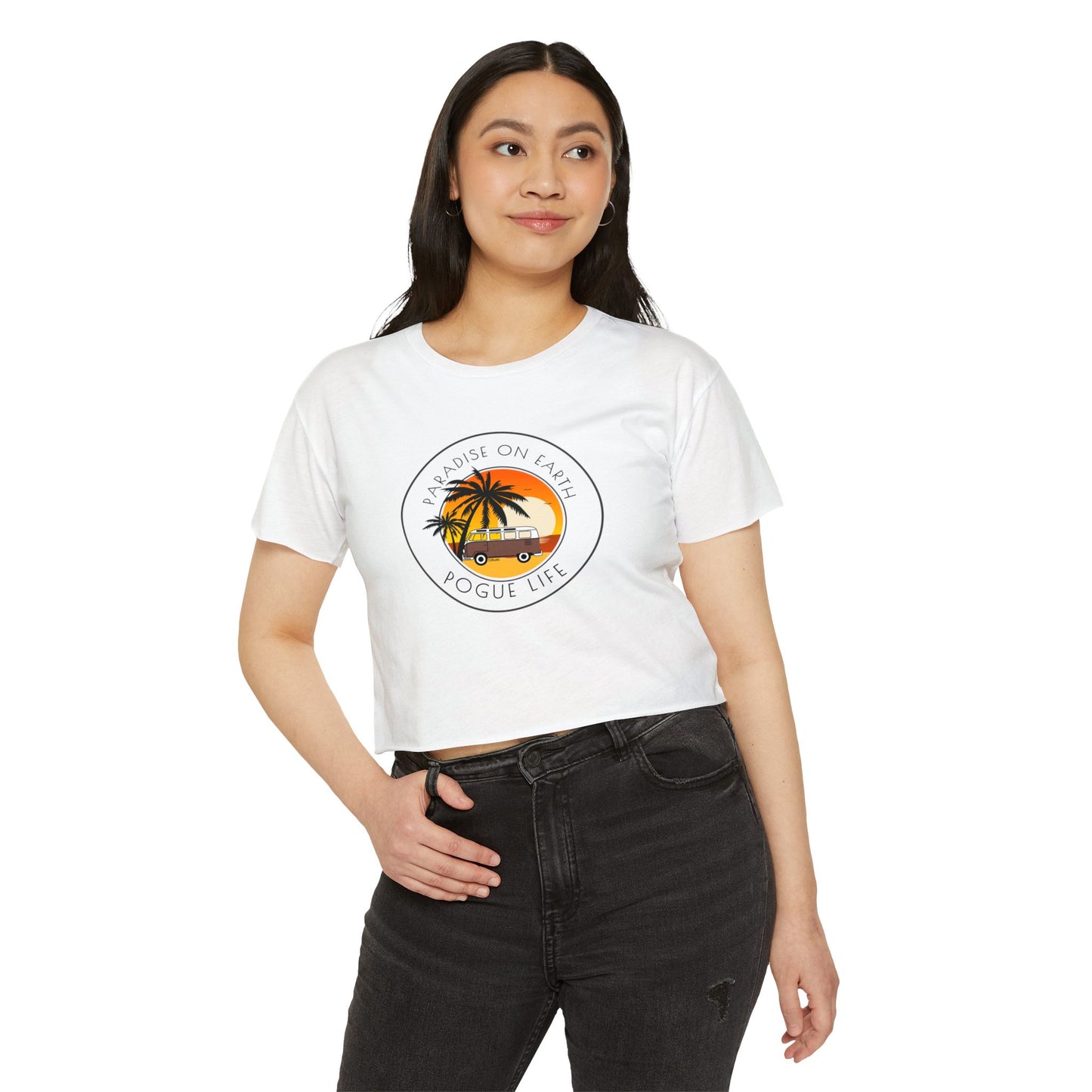Paradise On Earth Women's Festival Crop Top - DiRoMi