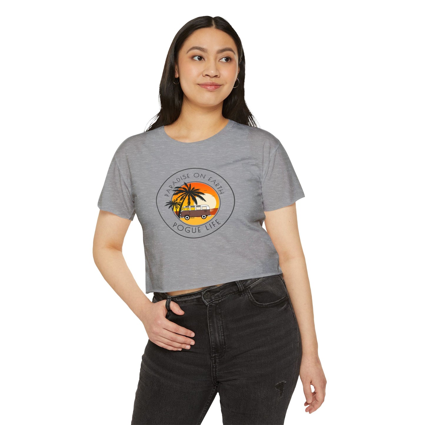 Paradise On Earth Women's Festival Crop Top - DiRoMi